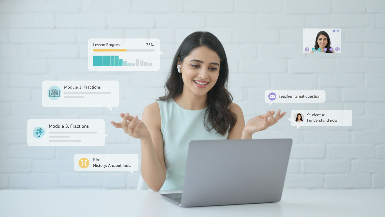 Student learning online